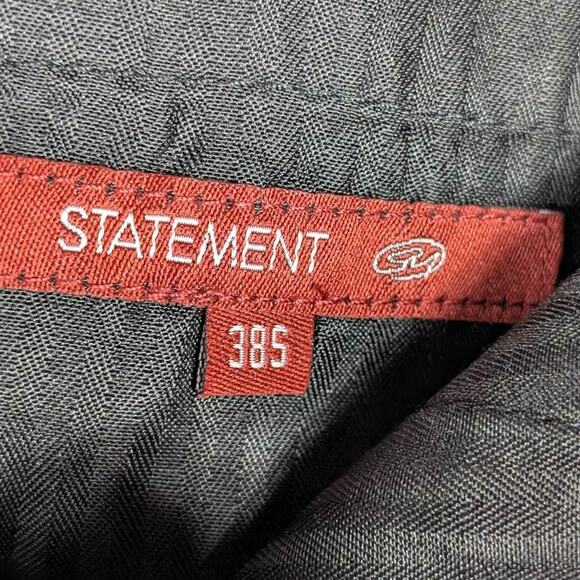 STATEMENT Pants Mens 38 SHORT Tomme Blue Plaid Sapphire Wool Italy Preppy Career - Picture 10 of 10